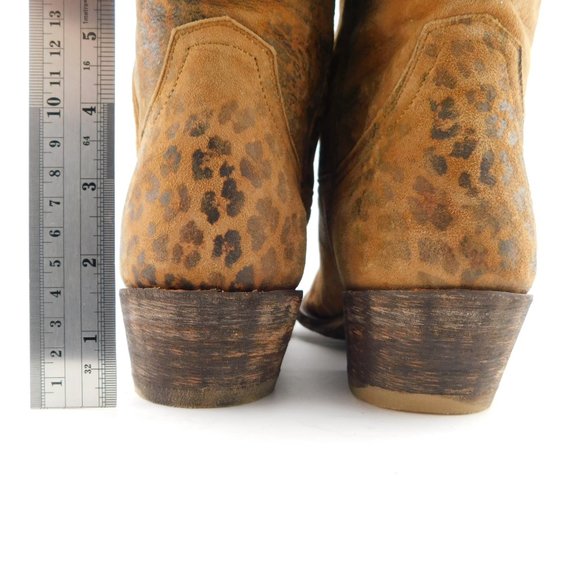 New OLD GRINGO Brown Leopard Leather Western Boots 8 - Picture 6 of 8